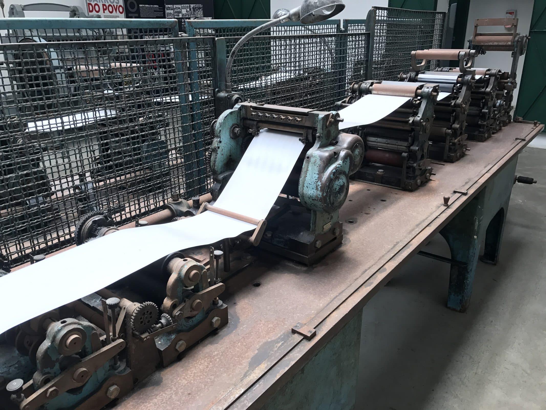 Print shop equipment and workspace